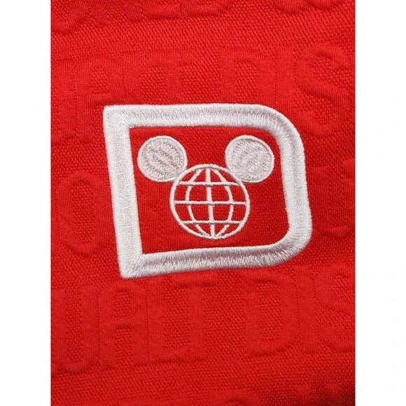 Disney Parks Jacket Men's XL Embroidered Spellout Disney World Full Zip‎ Red - Picture 5 of 7